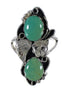 Turquoise Genuine Sterling Silver Flower Ring Size 6 RX60241